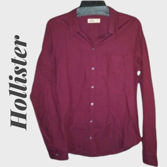Hollister Other - Hollister Red Long Sleeve Button Down Shirt
